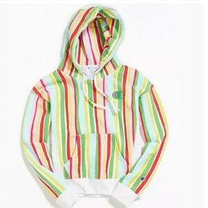 Urban Outfitters x Champion x Susan Alexandria Watermellon Striped Hoodie
